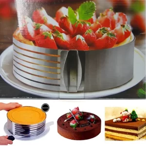 Állítható torta szeletelő, fém 24-30cm