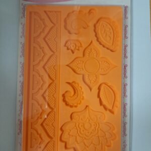 Marcipán és fondant mintázó szilikon-Indiai motívum