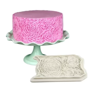 Szilikon marcipán fondant mintázó fodros rózsa
