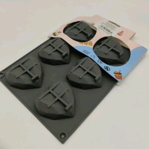 Szilikon forma - Gyémánt szív 6db-os