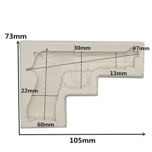 Fondant és Marcipán szilikon forma – Fegyver/Pisztoly