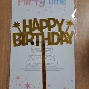 Happy Birthday arany tortabeszúró