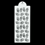 Tortadíszítő stencil és sablon levelek mintával HX-J