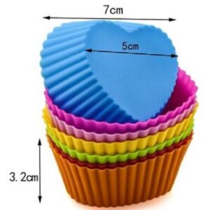 Szilikon szív formájú muffin forma 24db