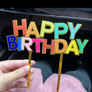 Vidám színes Happy Birthday beszúró