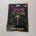 Szivárvány színű happy Birthday beszúró
