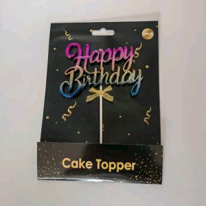 Szivárvány színű happy Birthday beszúró