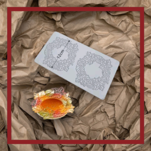 Levél koszorú csipke mintázó