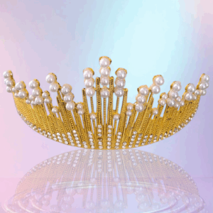 Tiara arany gyöngyös