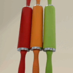 Acél borítású szilikon sodrófa 47*5cm