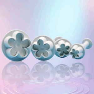 Műanyag fondant és marcipán mintázó virág kiszúró