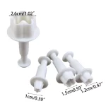 Rugós kiszúró 4 mérettű virág