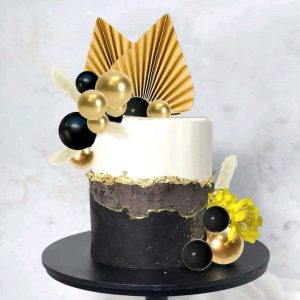 Tortadísz szett Arany -Fekete