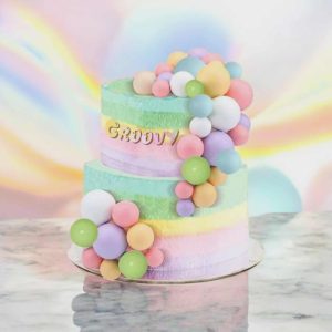 Szivárvány gömbök beszúró szett 49db