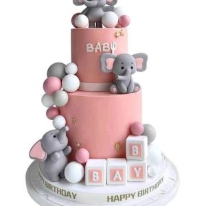 Kis elefántos tortadísz szett fiús-lányos