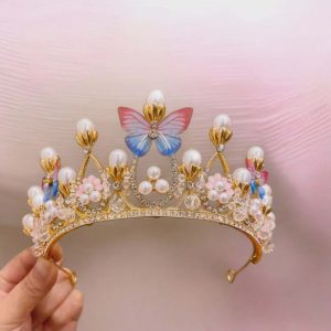 Pillangós gyöngyös tiara